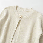 Minimalist Metallic Knit Cardigan