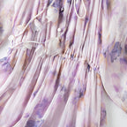 Vestido de manga larga con cintura elástica