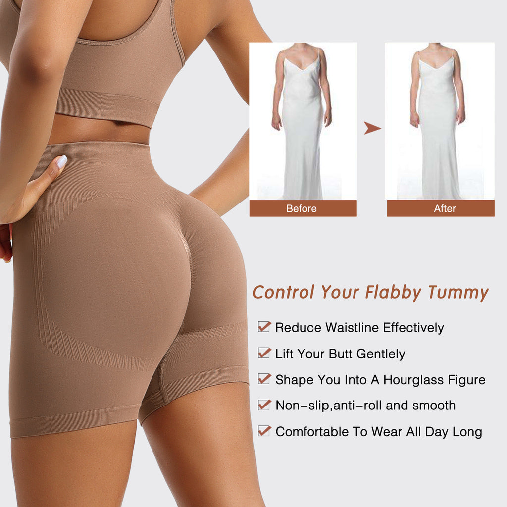 Pantalones de mujer push-up, cintura alta, control de abdomen, faja moldeadora, pantalones de seguridad finos
