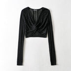 Pull Chic Tricot Croisé Ajoure