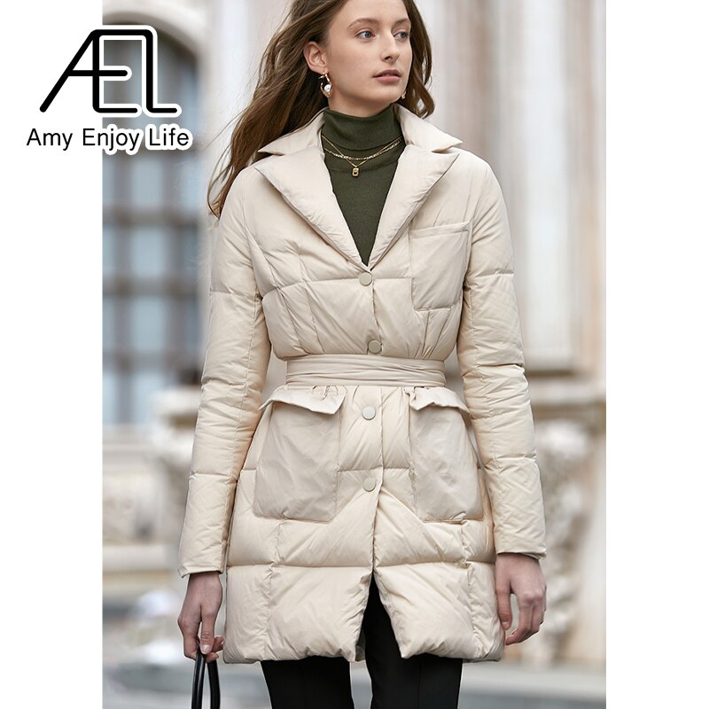 Belted Tailored Puffer Coat