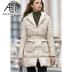 Belted Tailored Puffer Coat