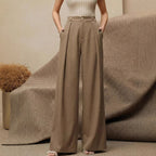 Flowing High-Waist Suit Trousers