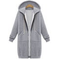Oversized Fleece-Lined Hooded Zip Jacket - view 4