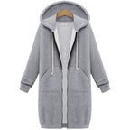 Oversized Fleece-Lined Hooded Zip Jacket - view 4