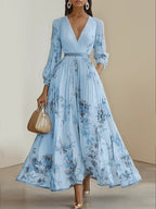 Floral V-Neck Maxi Dress