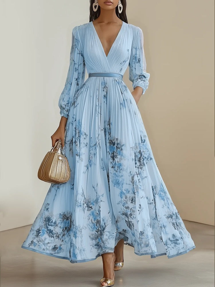 Floral V-Neck Maxi Dress