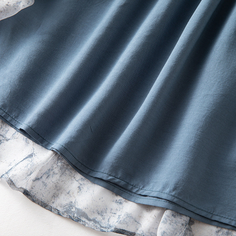 High-Waist Silk A-Line Midi Skirt
