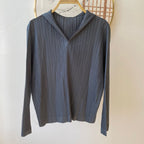 Sudadera casual plisada de alta gama con capucha