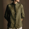 Relaxed Collared Long-Sleeve Shirt