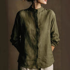 Relaxed Collared Long-Sleeve Shirt