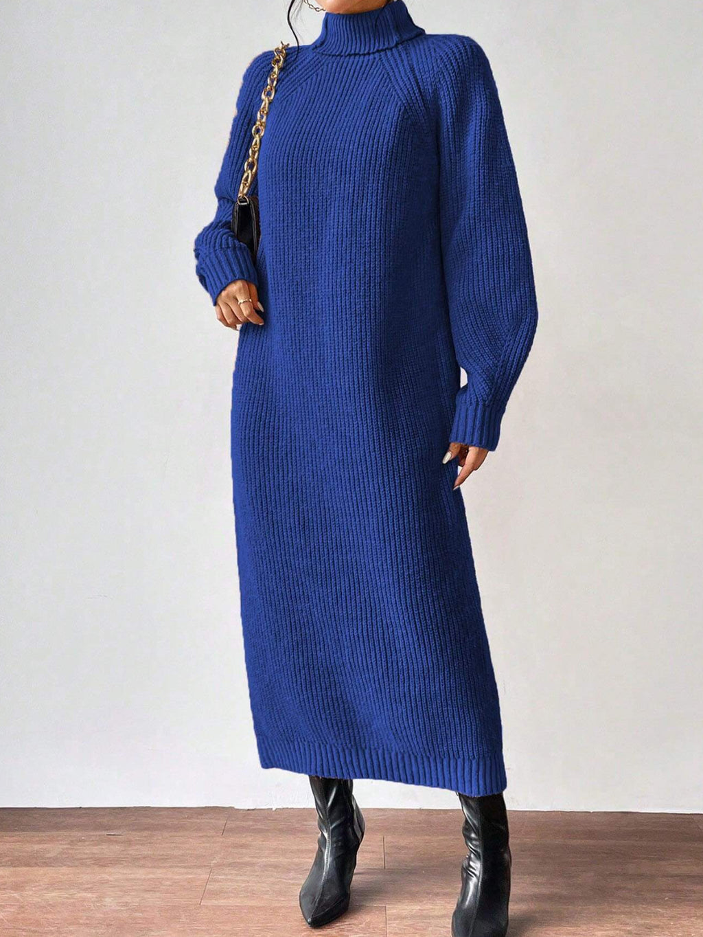 High-Neck Knit Maxi Dress — product image 20