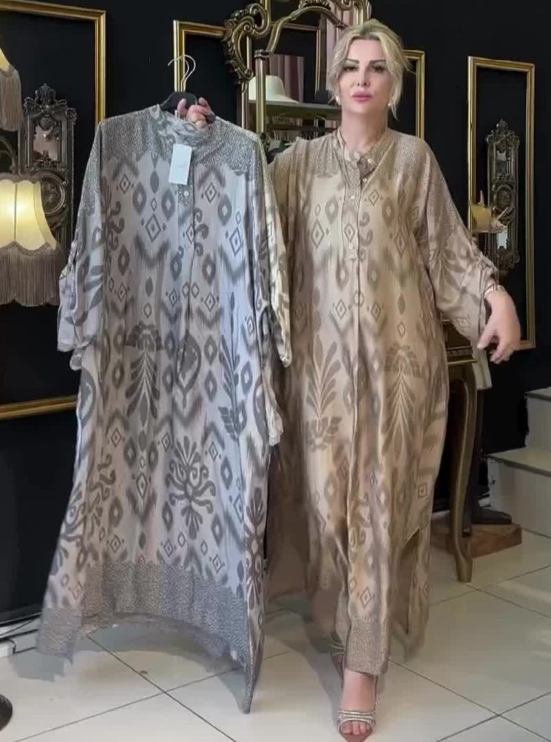 Autumn Floral Long-Sleeve Dress — product image 1