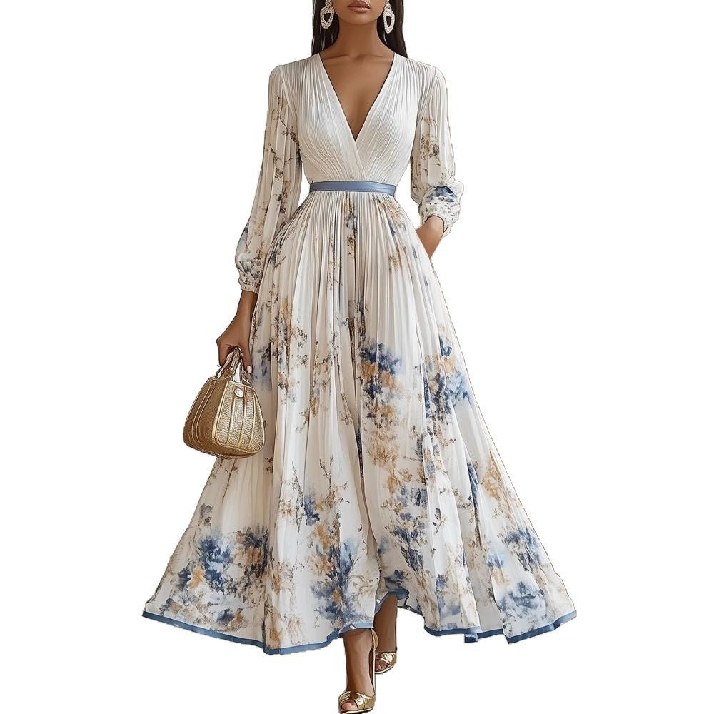 Floral V-Neck Maxi Dress