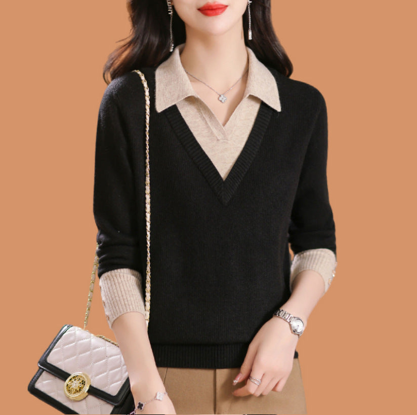 Color-Block Wool-Blend Sweater