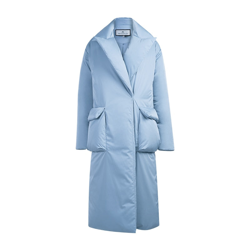 Longline Lapel Down Jacket - view 7