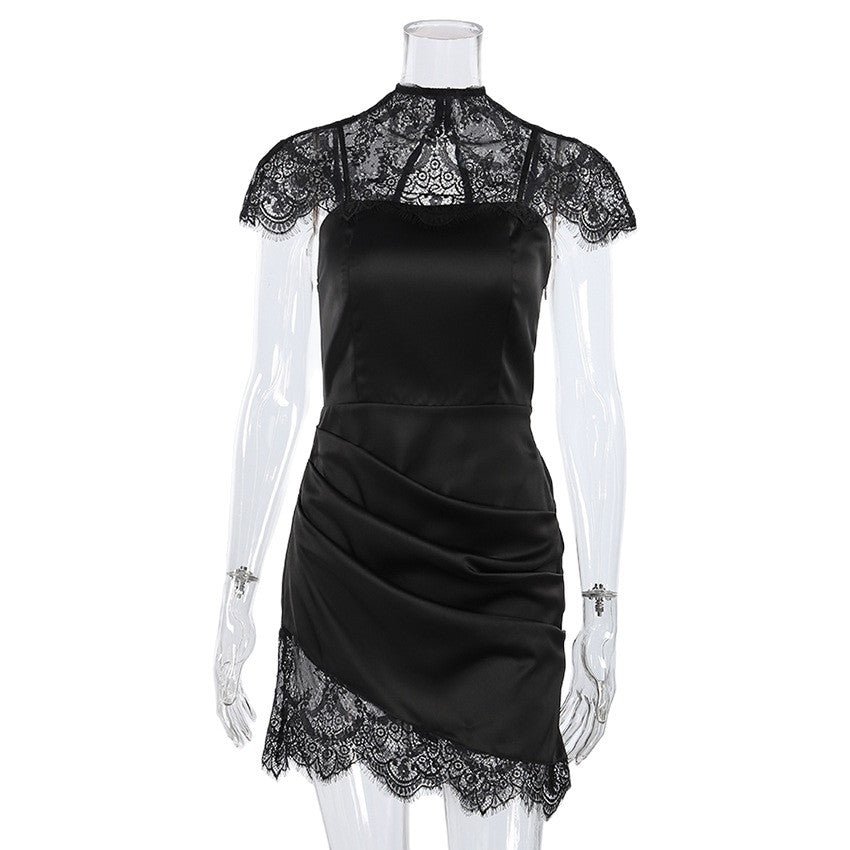High-Neck Camisole Midi Dress