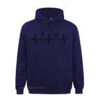 Sudadera con capucha de manga larga con estampado digital 3D Chess Heartbeat