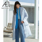 Longline Lapel Down Jacket - view 3