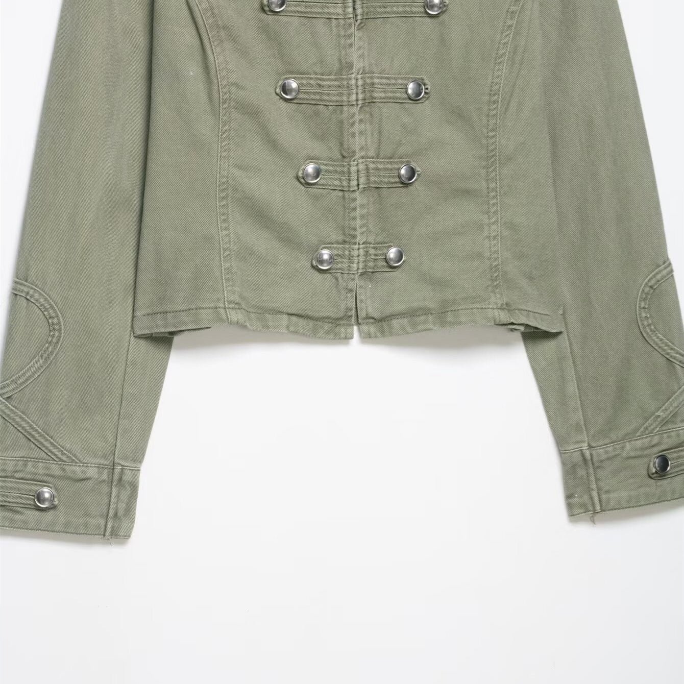 Button-Trim Slim-Fit Jacket