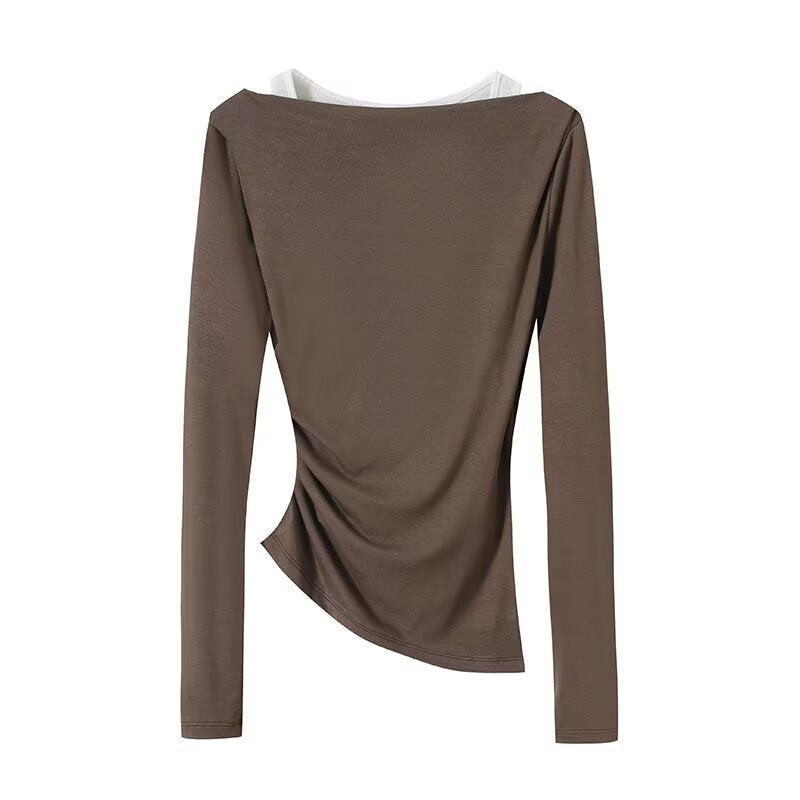 Color-Block Long-Sleeve Knit Sweater