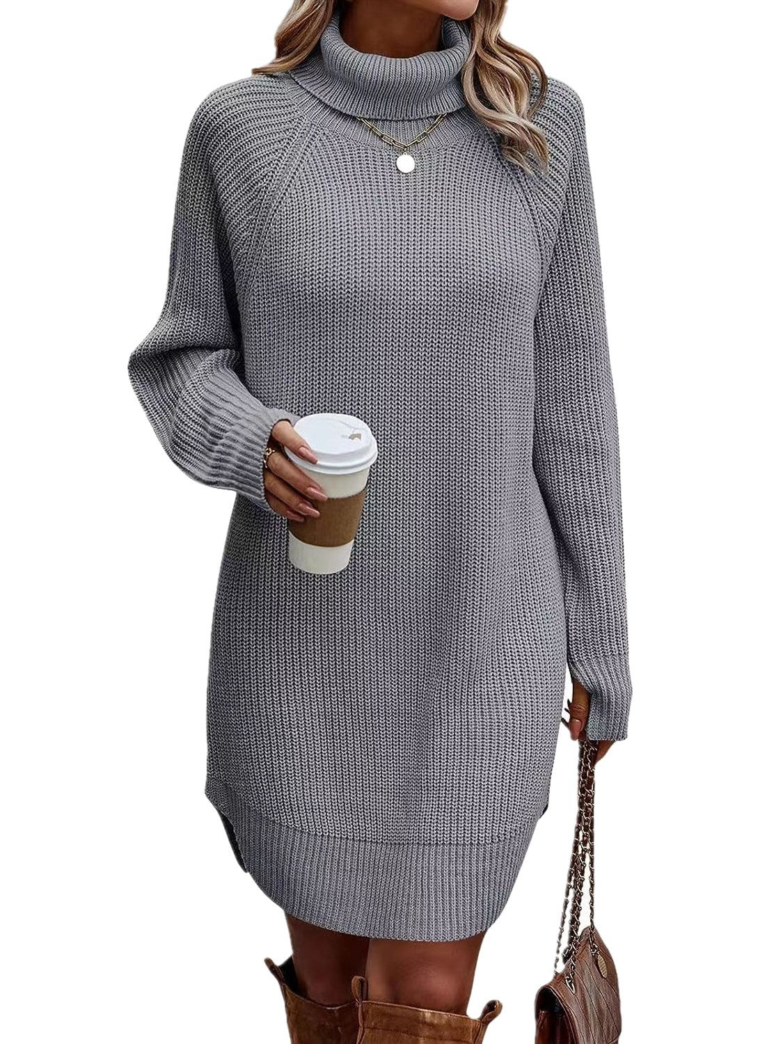 Cutout High-Neck Knit Dress — product image 10