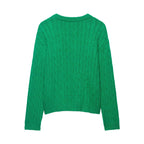 Pull en maille décontracté à col en V
