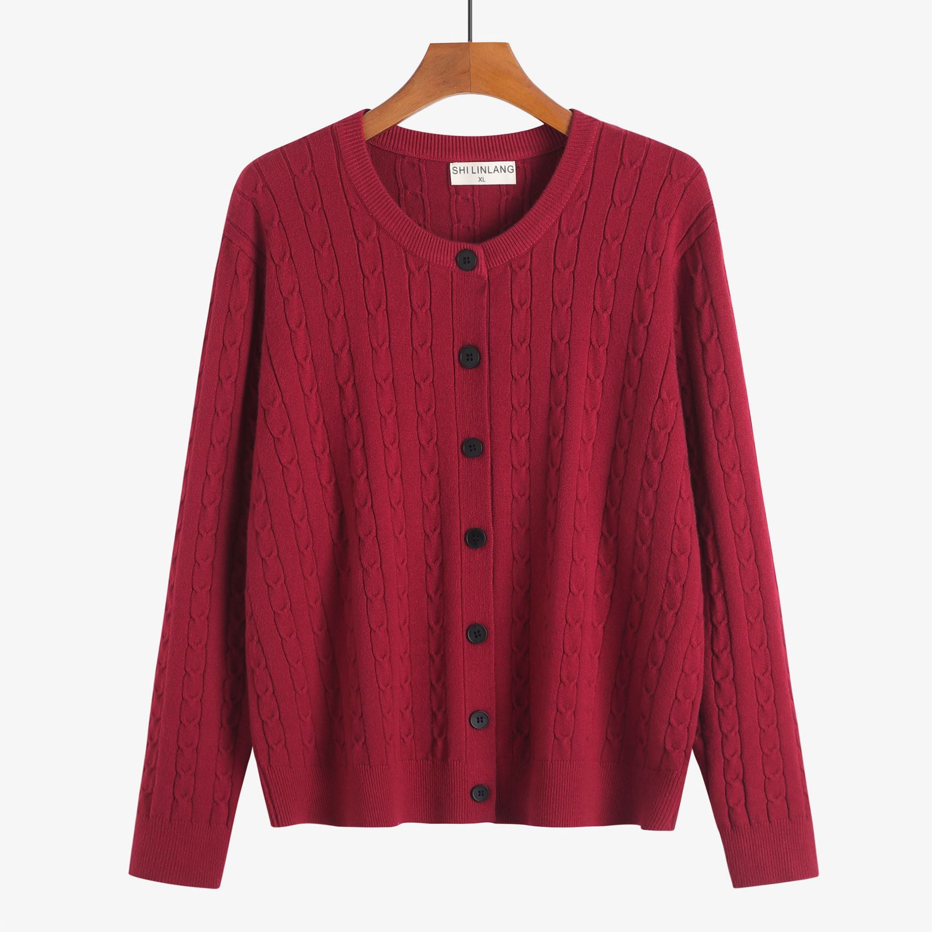 Oversized Long-Sleeve Knit Cardigan