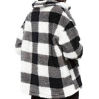 Plaid Fleece Coat with Patch Pockets - view 5