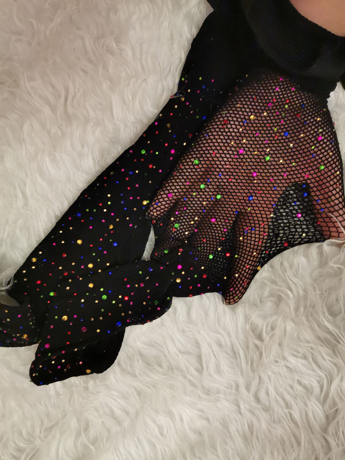 Rhinestone Fishnet Tights