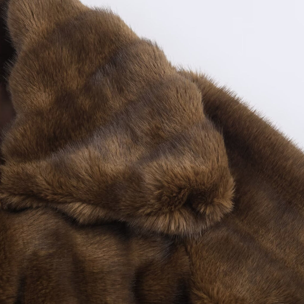 Cropped Faux-Fur Jacket