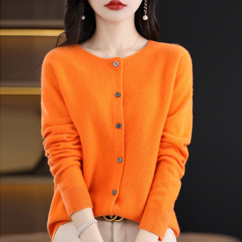 Textured Wool-Blend Knit Cardigan