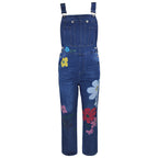 Distressed Denim Overalls