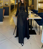 Buttoned-Waist Long-Sleeve Maxi Dress — product image 2