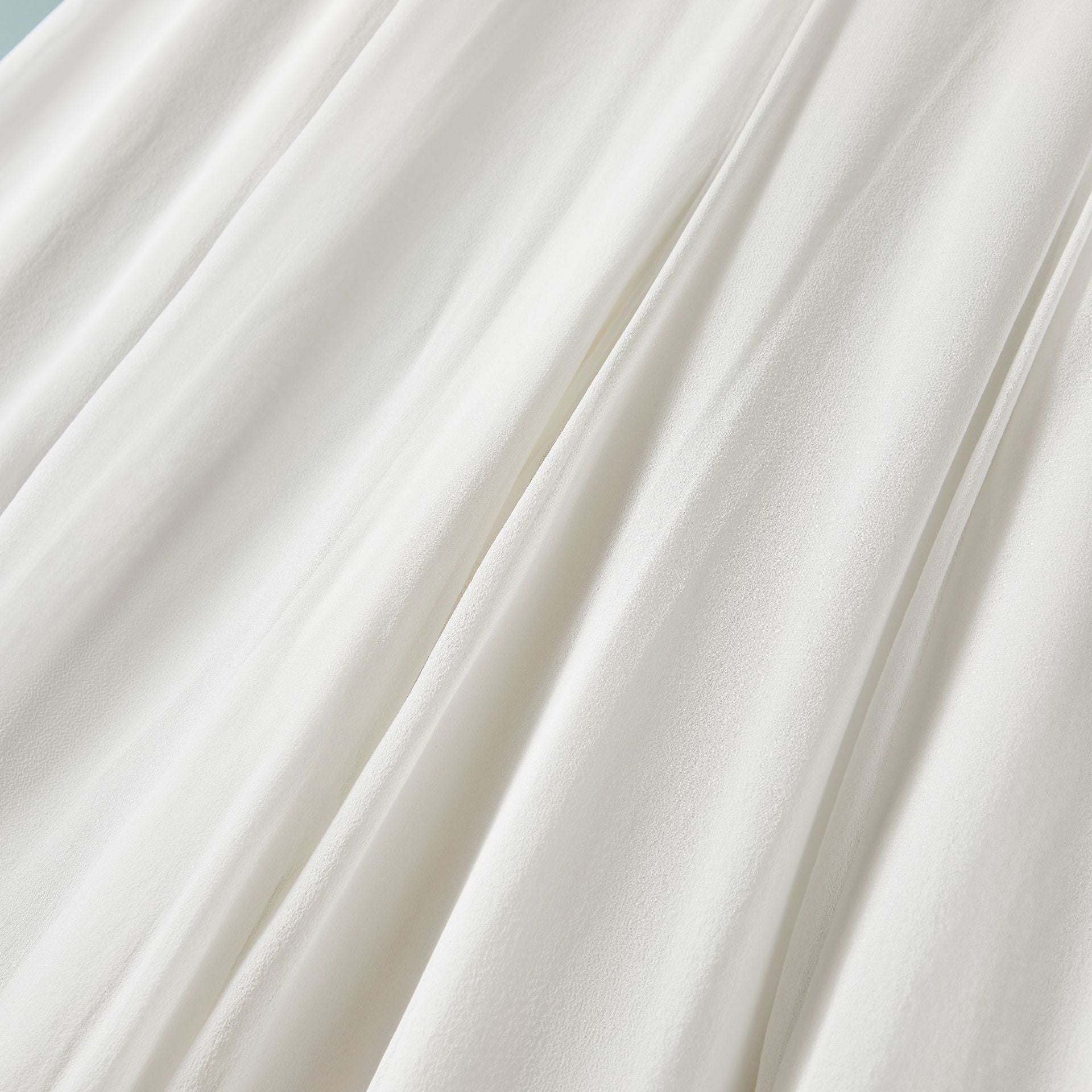Silk-Blend Lace-Waist Wide-Leg Trousers