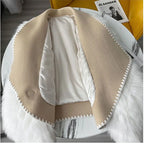 Double-Faced Short Coat with Fox Fur Trim - view 5