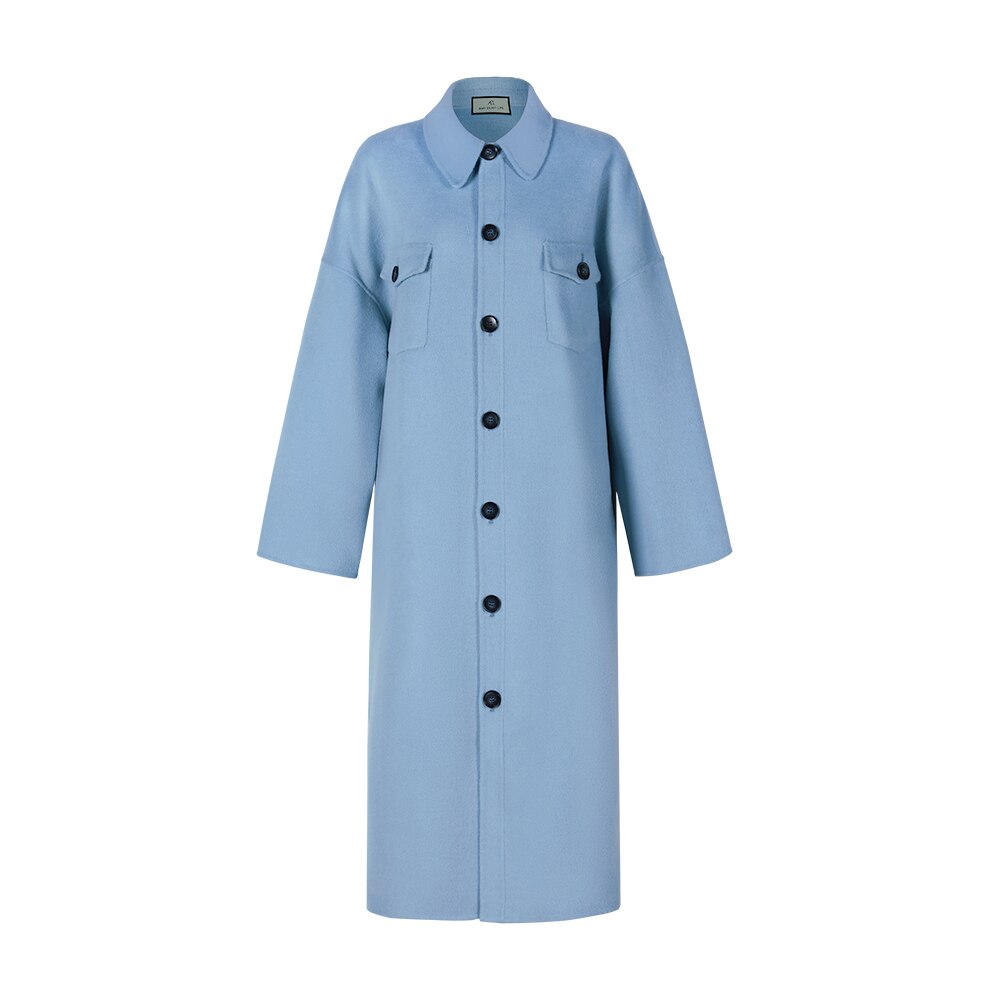 Wide-Sleeve Double-Faced Wool Overcoat - view 7