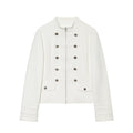 Stand-Collar Single-Breasted Blazer