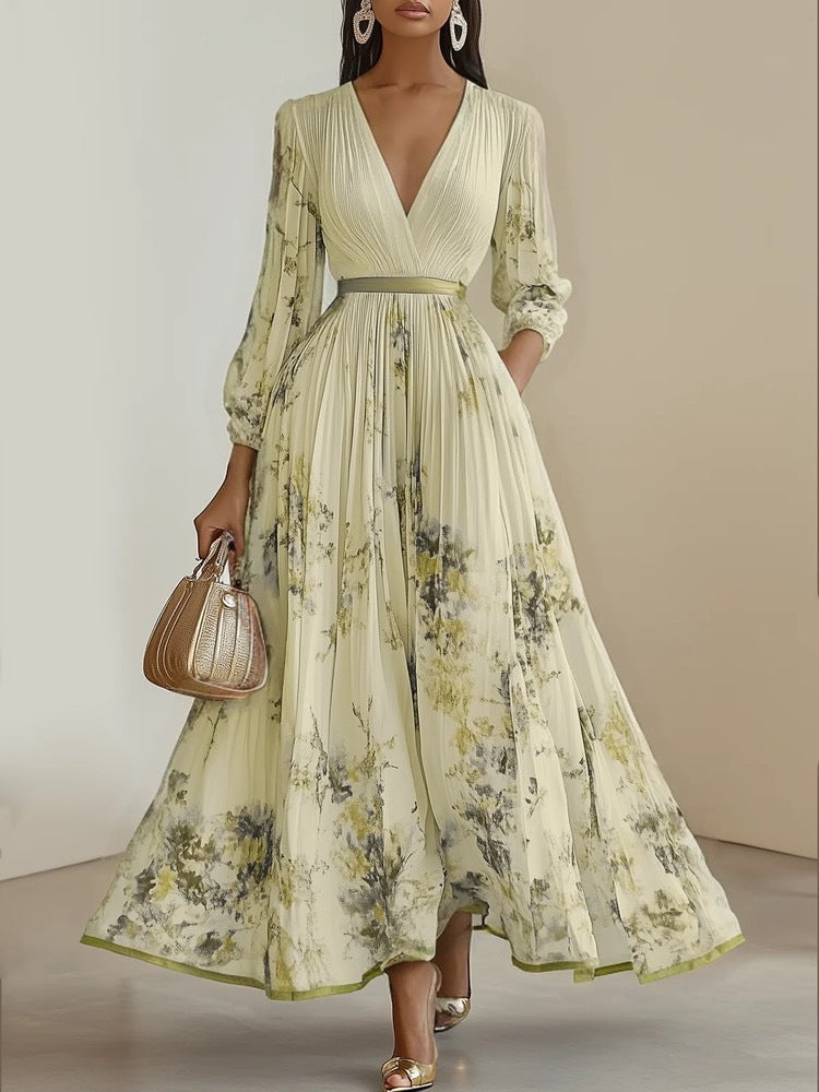 Floral V-Neck Maxi Dress