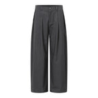 Vertical-Stripe Draped Suit Trousers - view 6