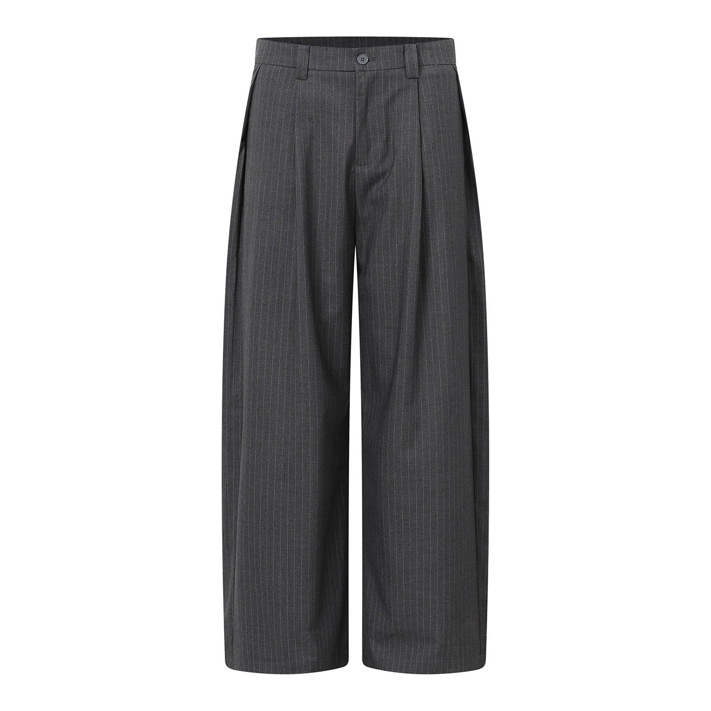 Pantalones de traje drapeados a rayas verticales