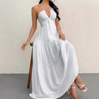 Strapless Tie-Back Beach Dress
