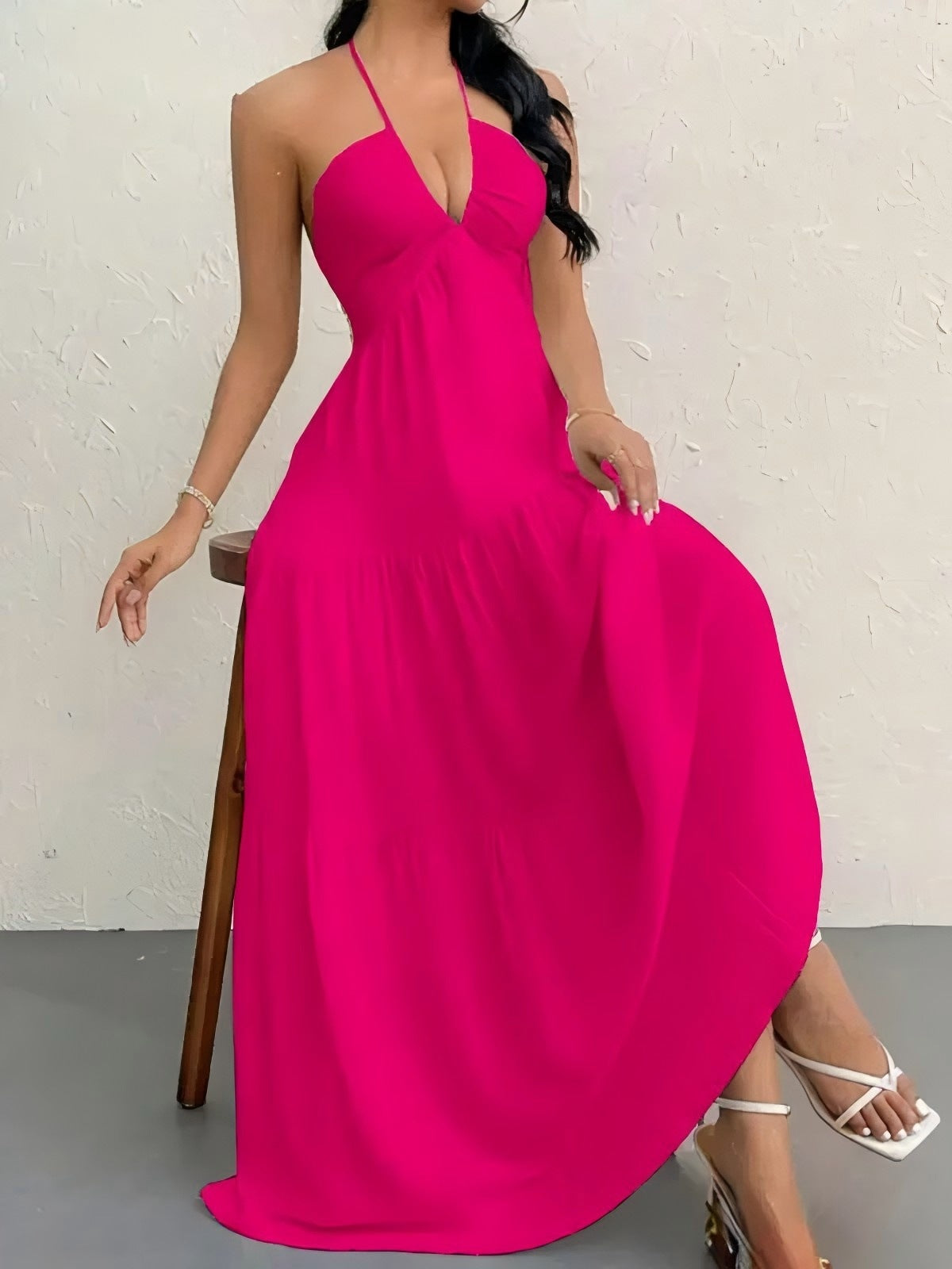 Strapless Tie-Back Beach Dress