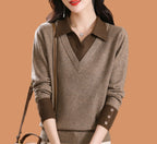 Color-Block Wool-Blend Sweater