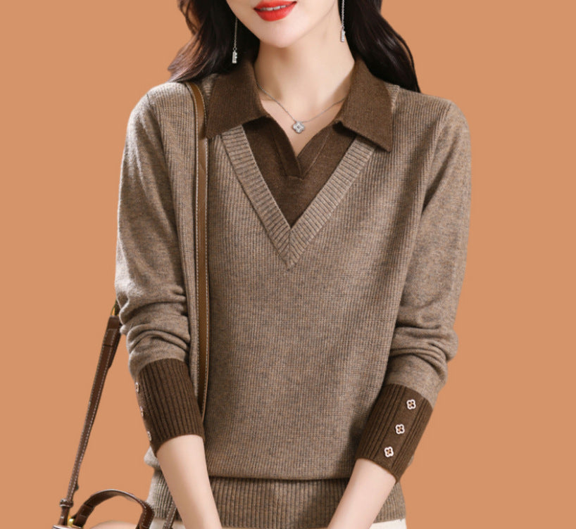 Color-Block Wool-Blend Sweater
