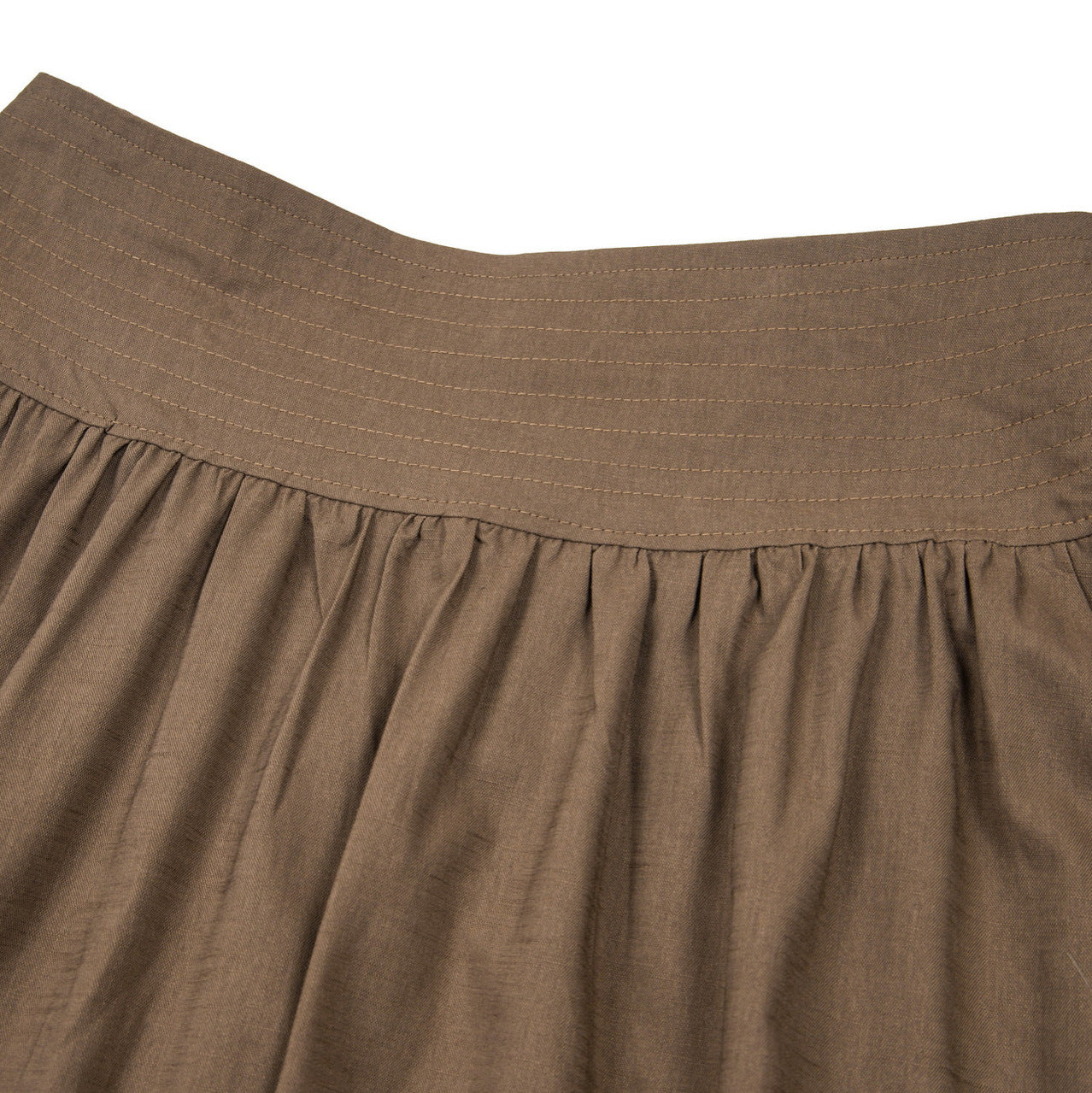 Pleated Asymmetric Midi Skirt
