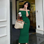 One-Shoulder Pleated Maxi Dress — product image 19