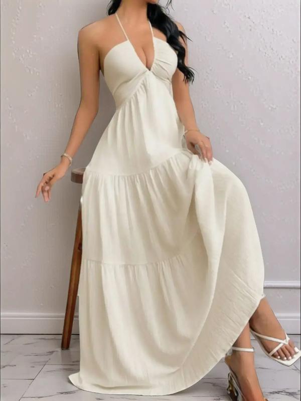 Strapless Tie-Back Beach Dress