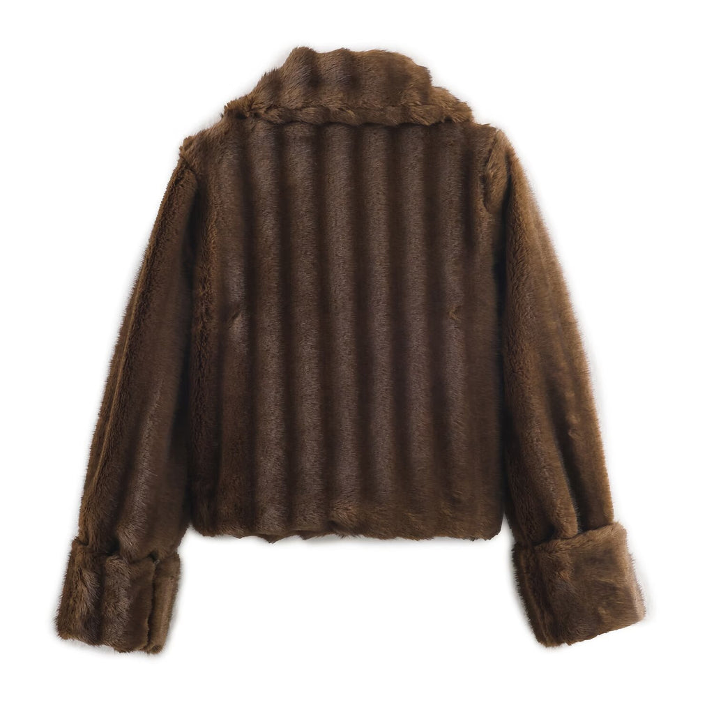 Cropped Faux-Fur Jacket