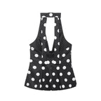 Polka-Dot Bow Halter Top